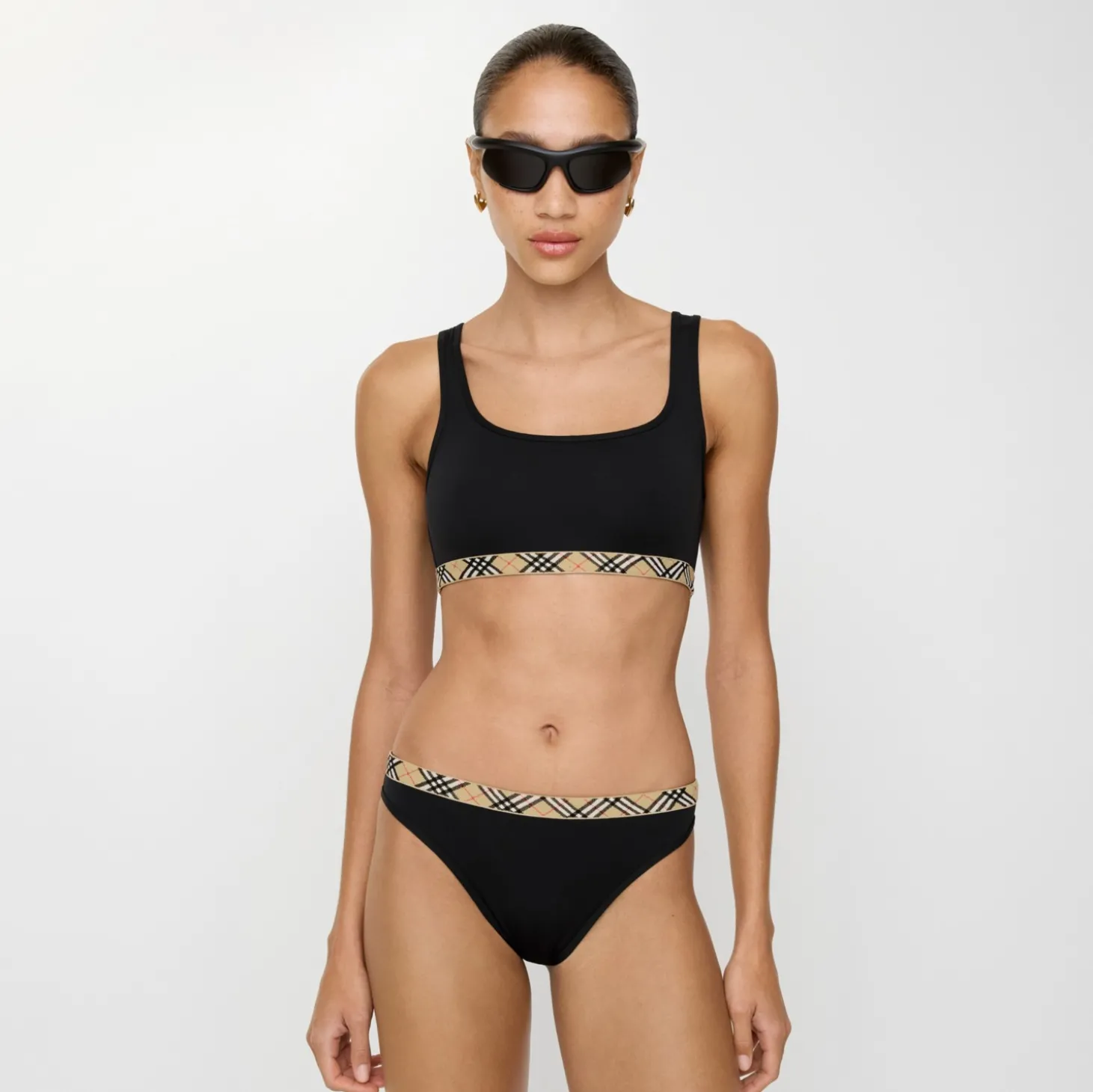 Check Trim Bikini Briefs