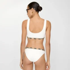 Check Trim Bikini Top