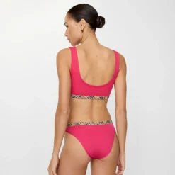 Check Trim Bikini Top
