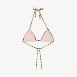 Check Trim Bikini Top
