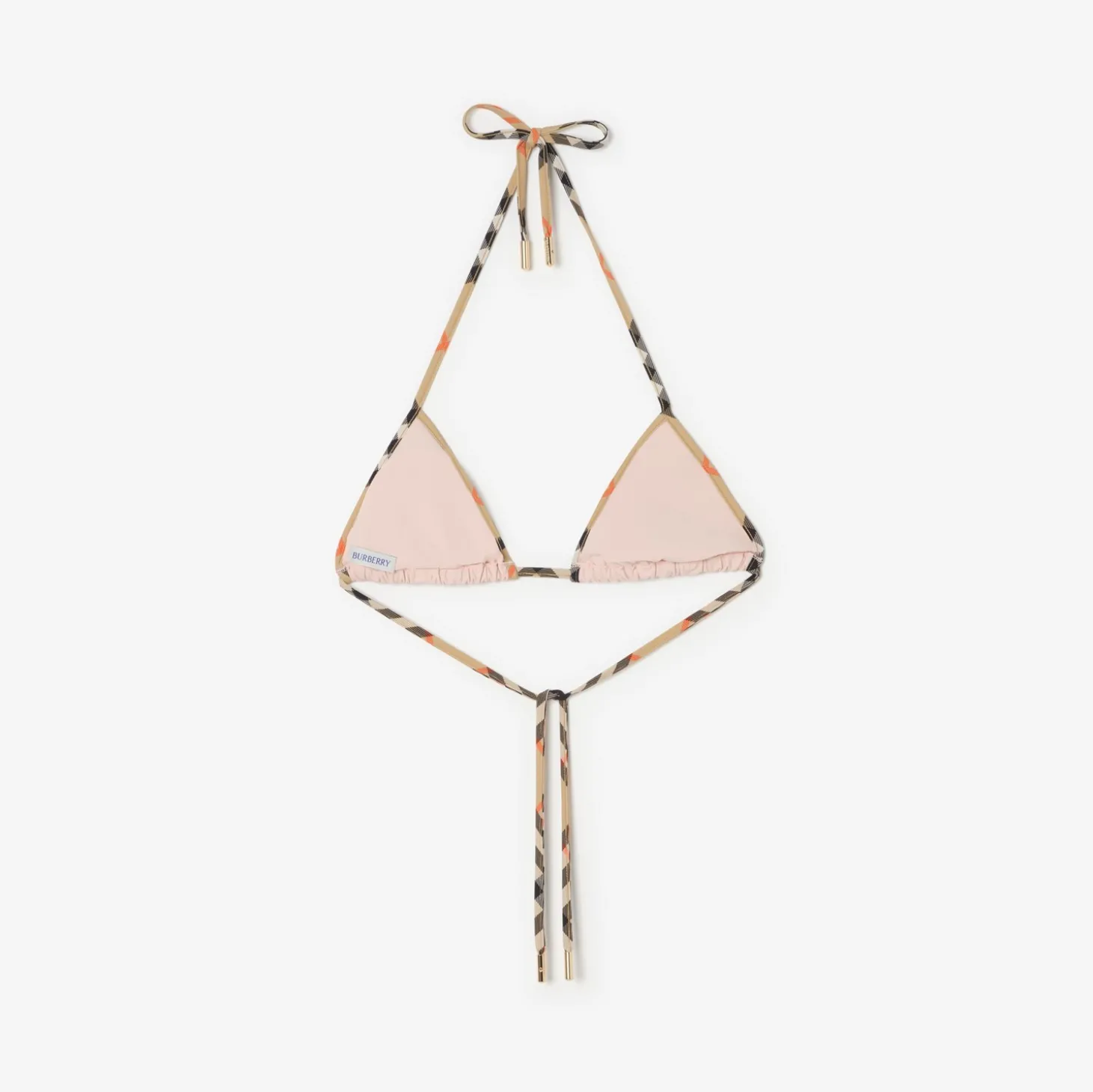 Check Trim Bikini Top