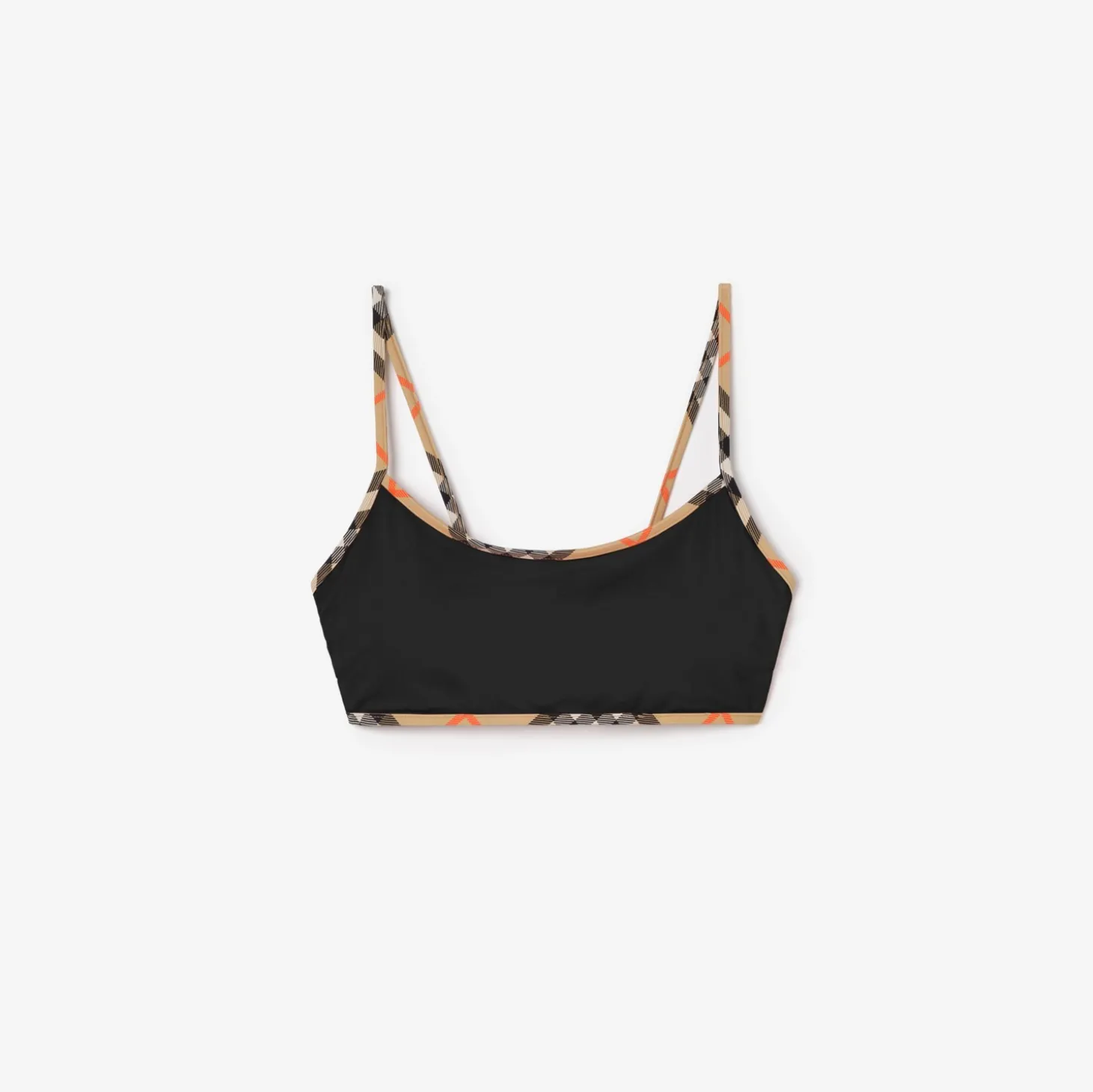 Check Trim Bikini Top