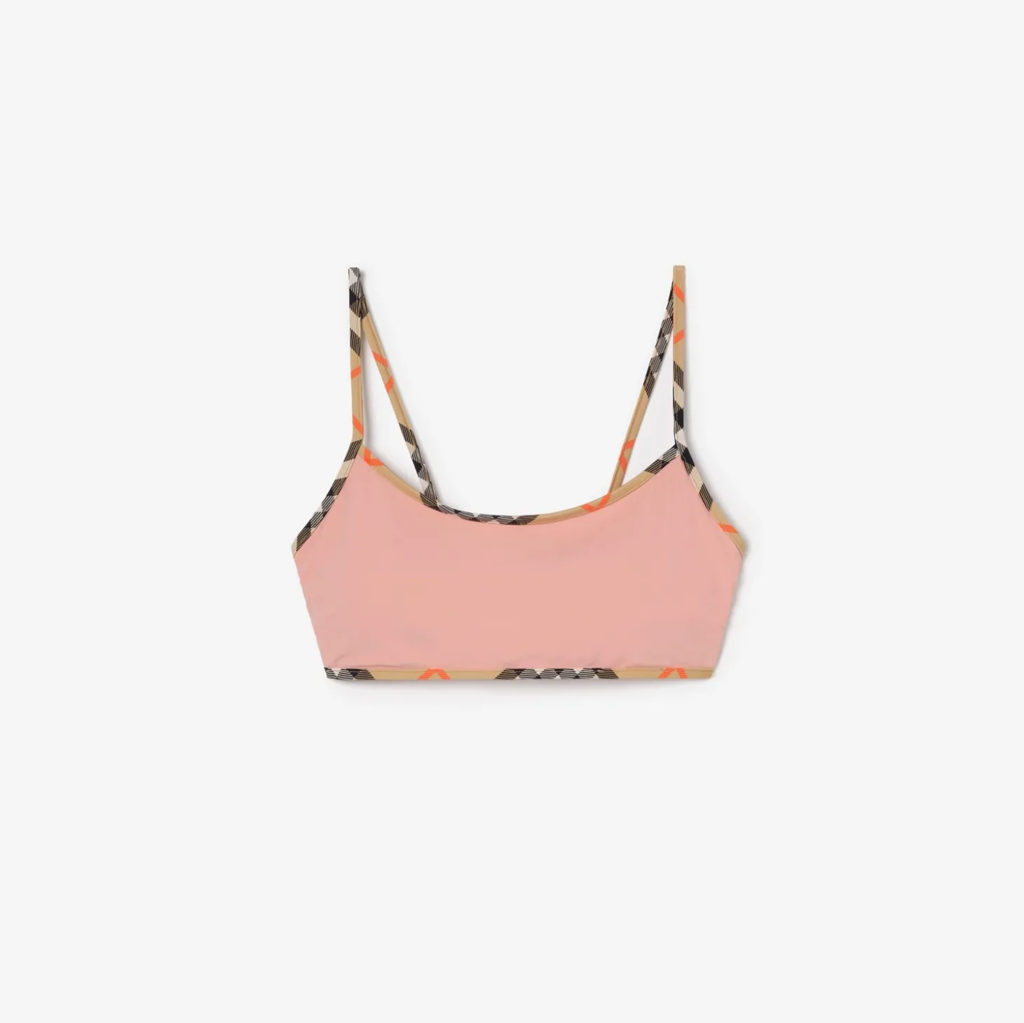 Check Trim Bikini Top