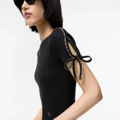 Check Trim Cotton Dress