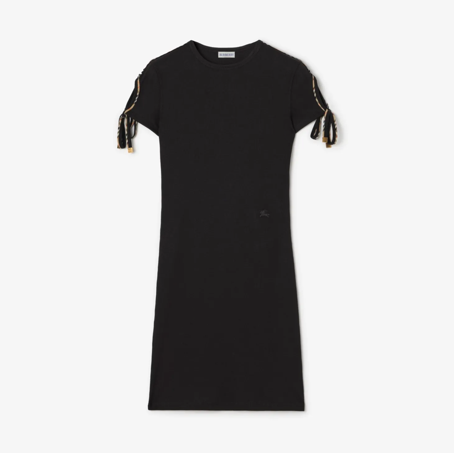 Check Trim Cotton Dress