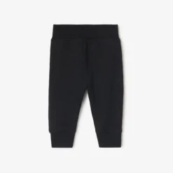 Check Trim Cotton Jogging Pants