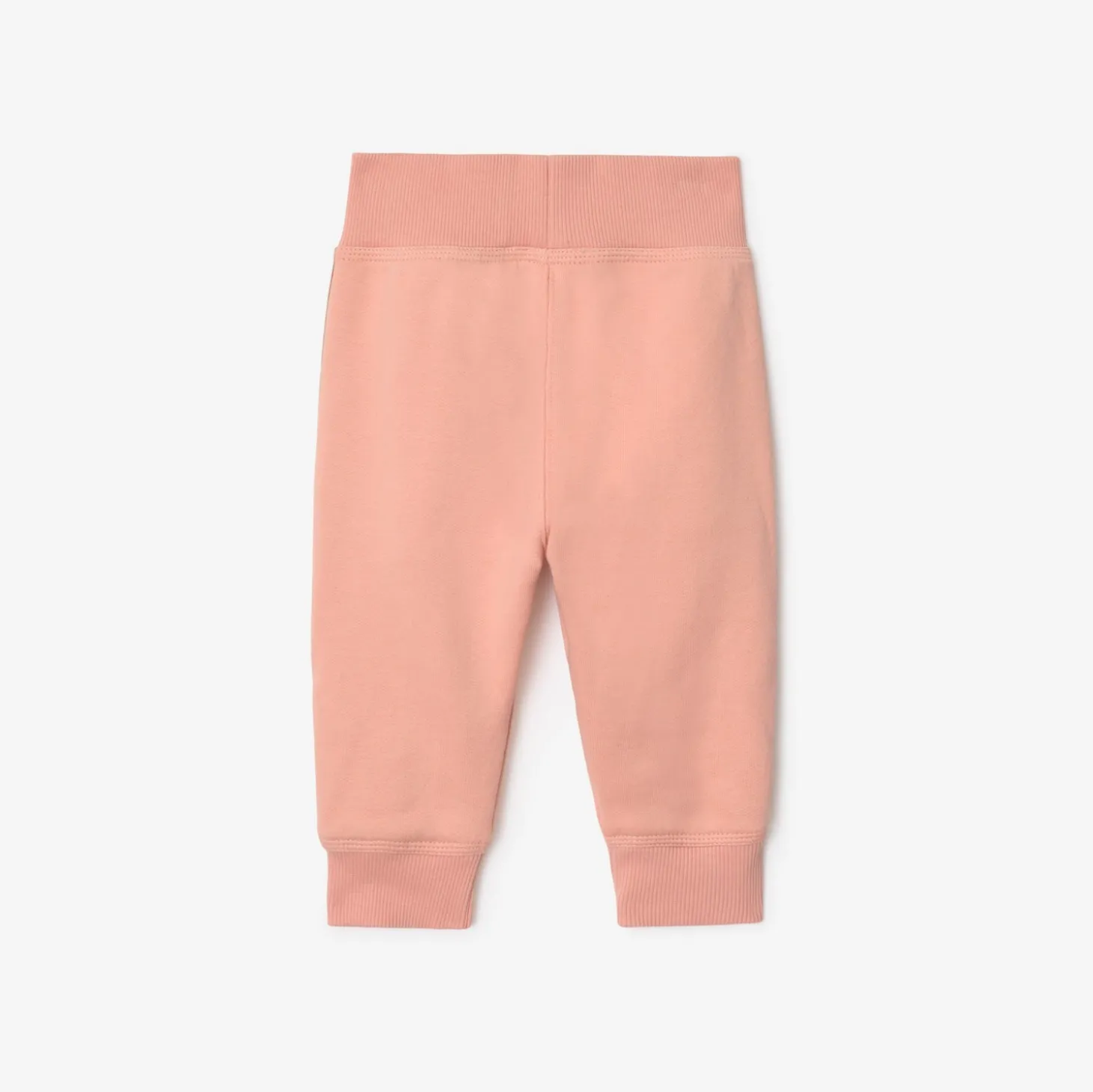 Check Trim Cotton Jogging Pants