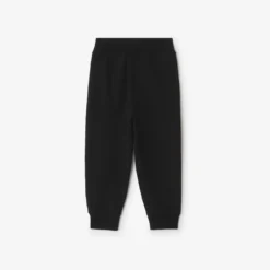 Check Trim Cotton Jogging Pants