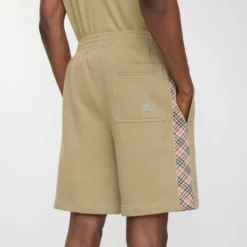 Check Trim Cotton Shorts