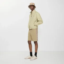 Check Trim Cotton Shorts