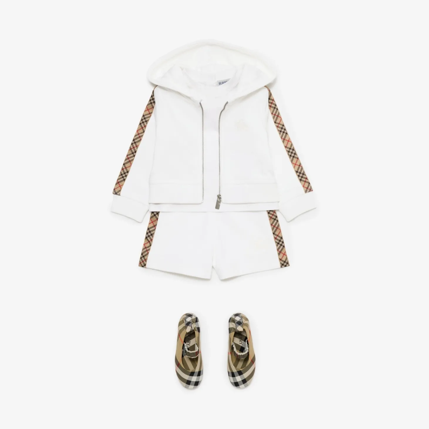 Check Trim Cotton Shorts