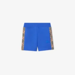 Check Trim Cotton Shorts