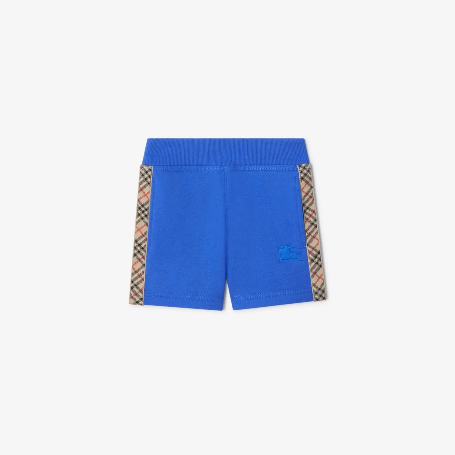 Check Trim Cotton Shorts