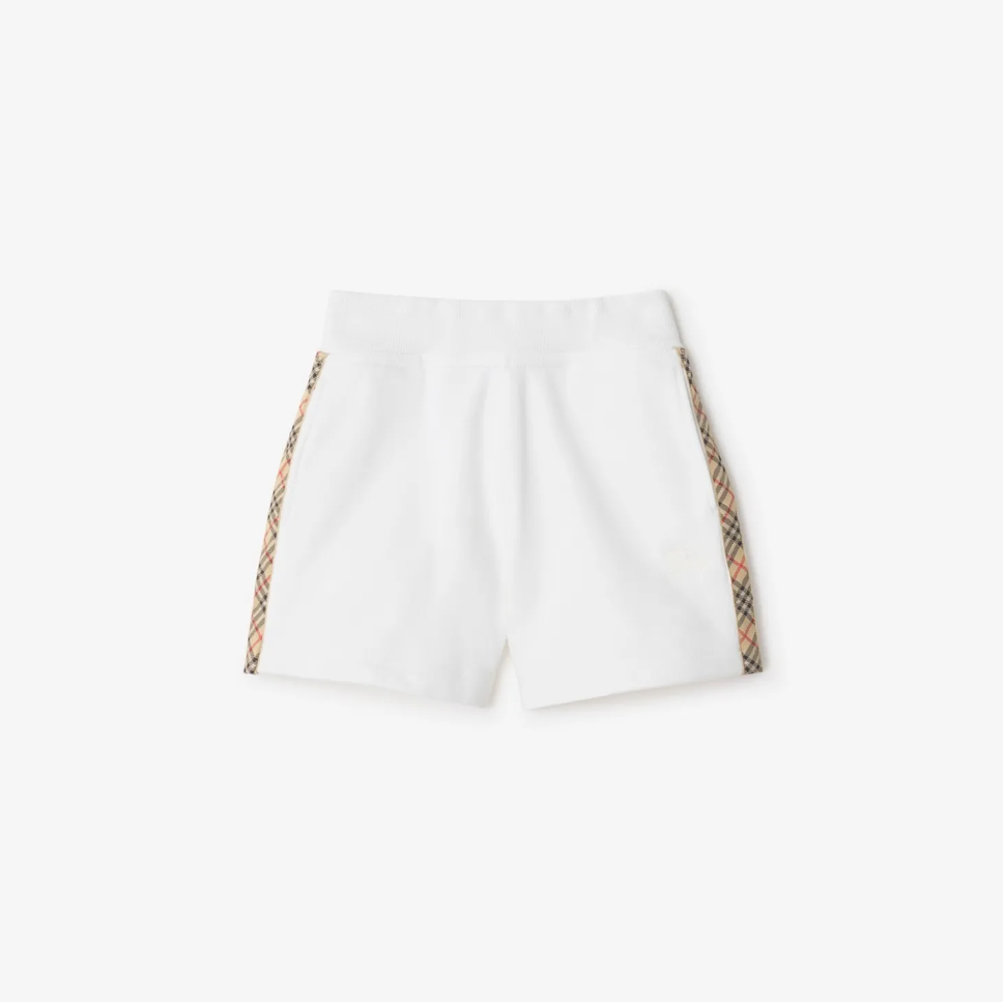 Check Trim Cotton Shorts