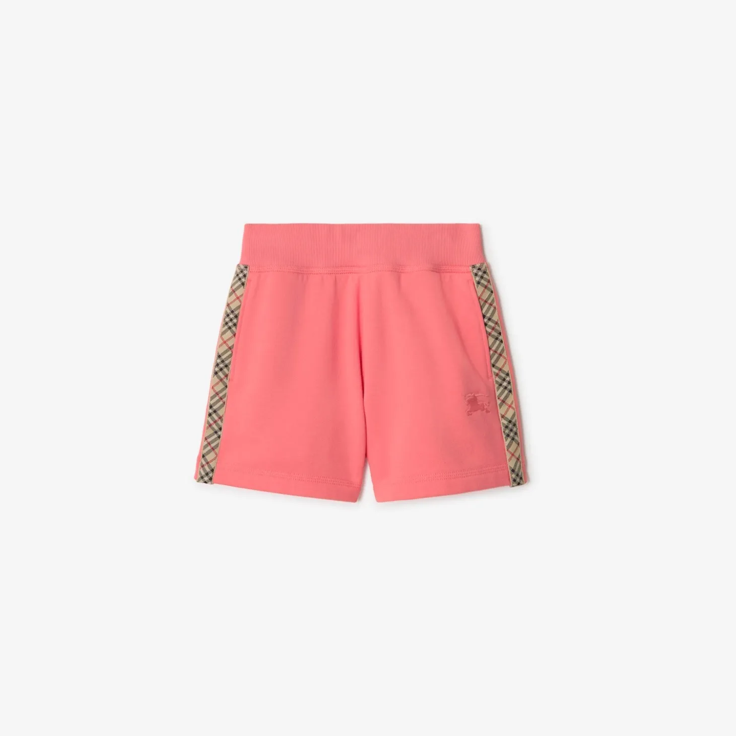 Check Trim Cotton Shorts
