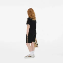 Check Trim Cotton Shorts