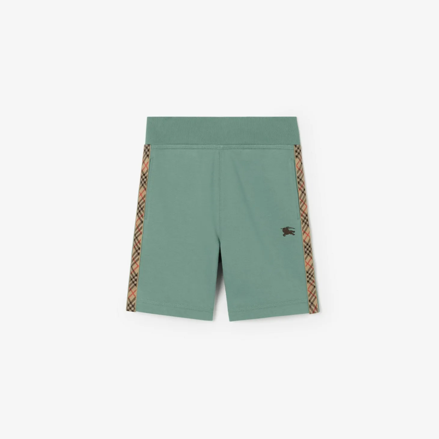 Check Trim Cotton Shorts