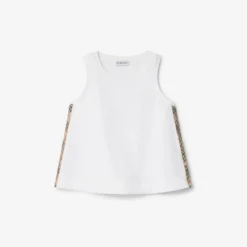 Check Trim Cotton Top
