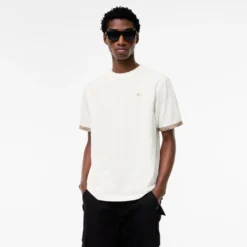 Check Trim Cotton T-shirt