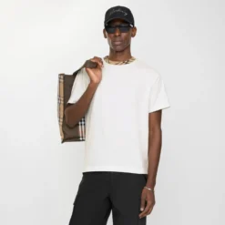 Check Trim Cotton T-shirt