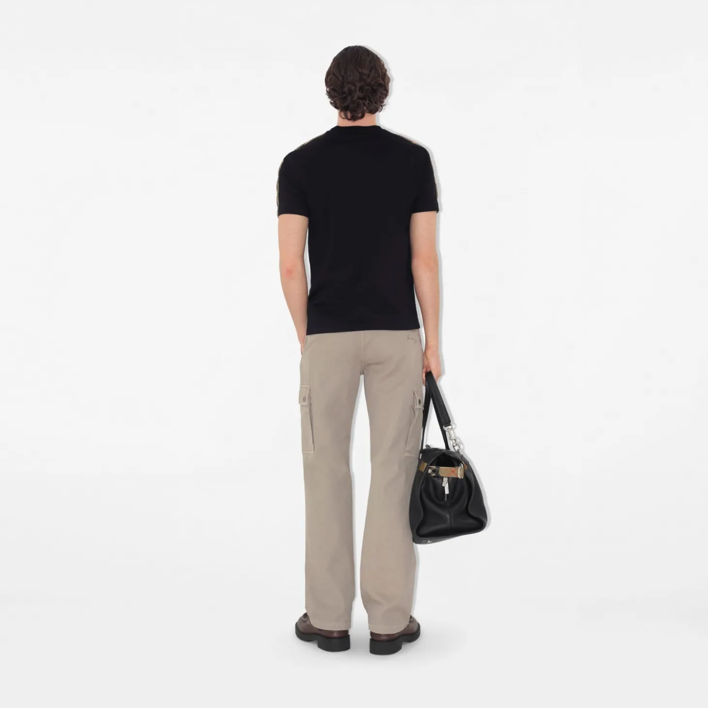 Check Trim Cotton T-shirt