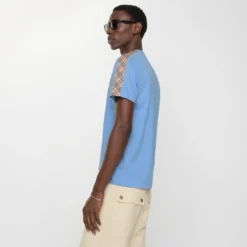 Check Trim Cotton T-shirt