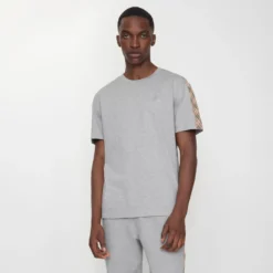 Check Trim Cotton T-shirt