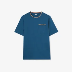 Check Trim Cotton T-shirt