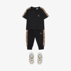 Check Trim Cotton T-shirt
