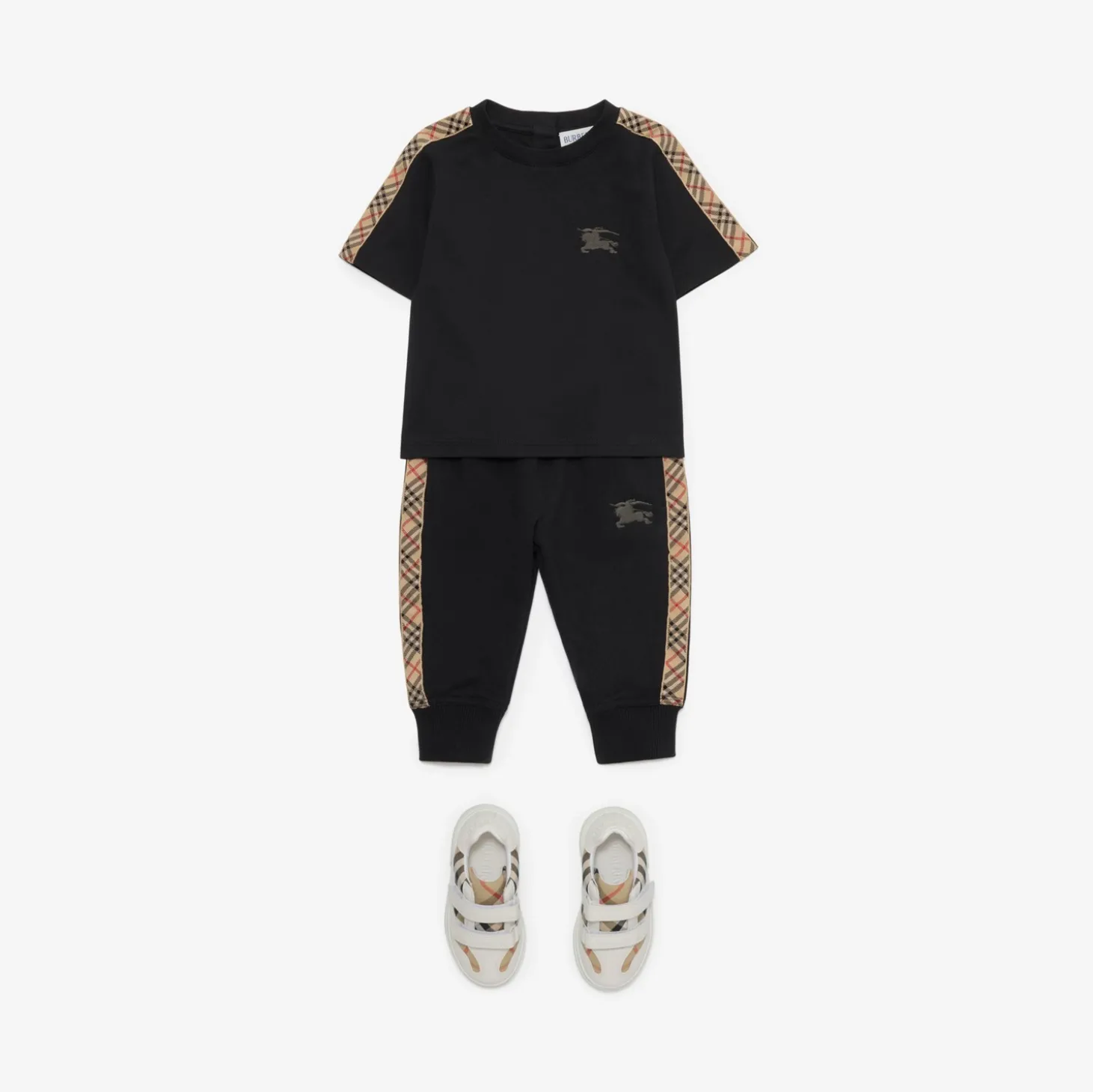 Check Trim Cotton T-shirt