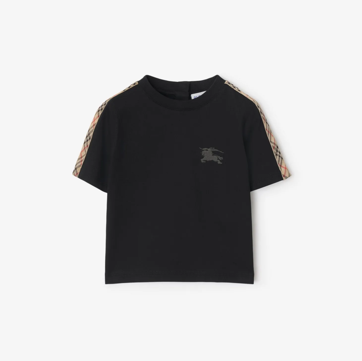 Check Trim Cotton T-shirt