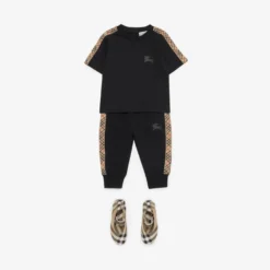 Check Trim Cotton T-shirt