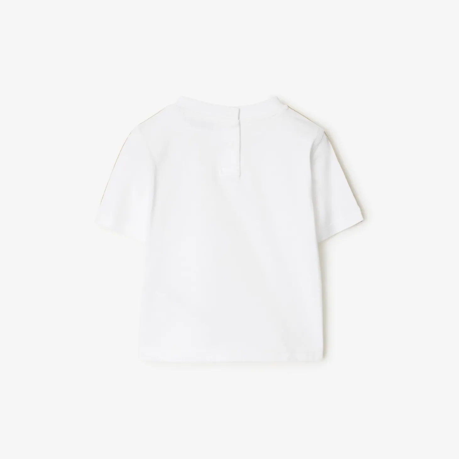Check Trim Cotton T-shirt