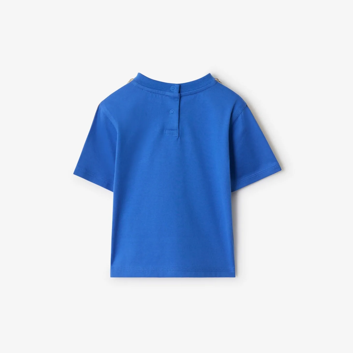 Check Trim Cotton T-shirt