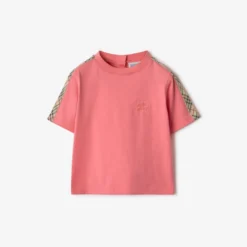 Check Trim Cotton T-shirt