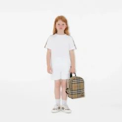 Check Trim Cotton T-shirt
