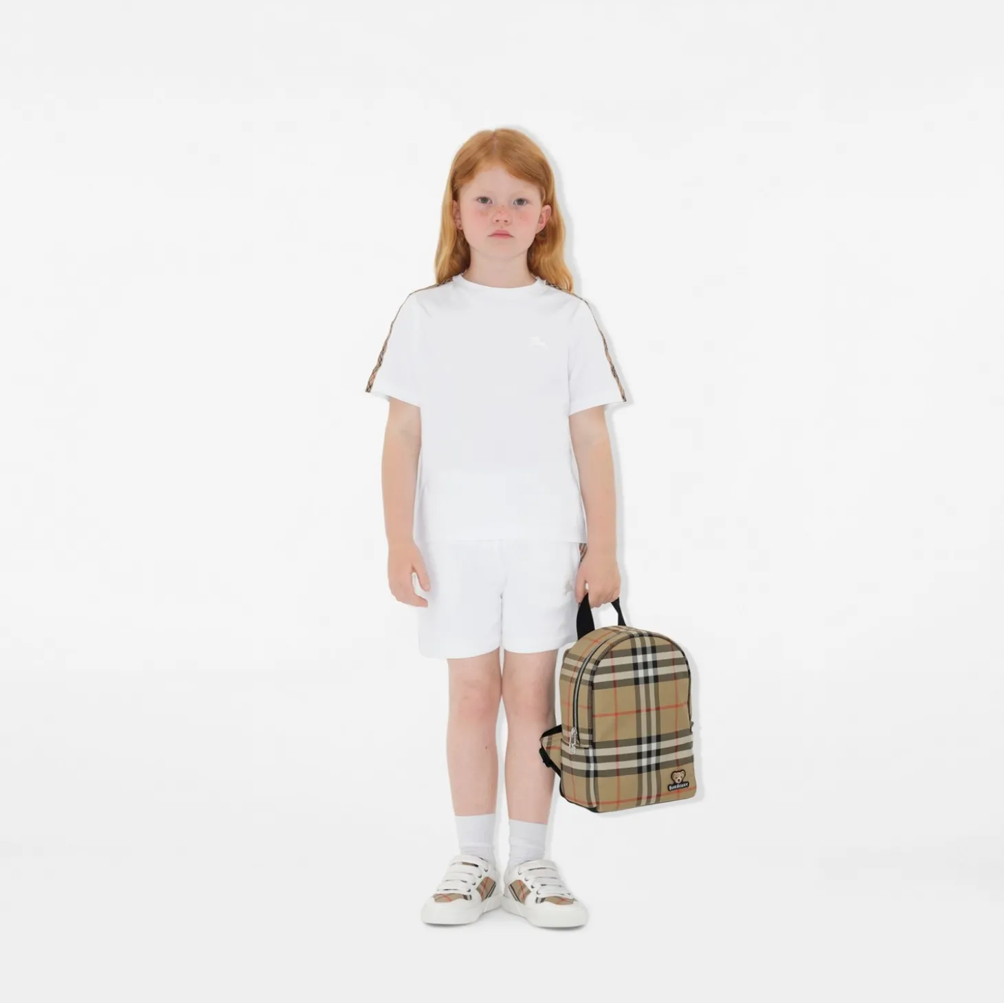 Check Trim Cotton T-shirt