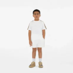 Check Trim Cotton T-shirt