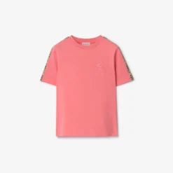 Check Trim Cotton T-shirt