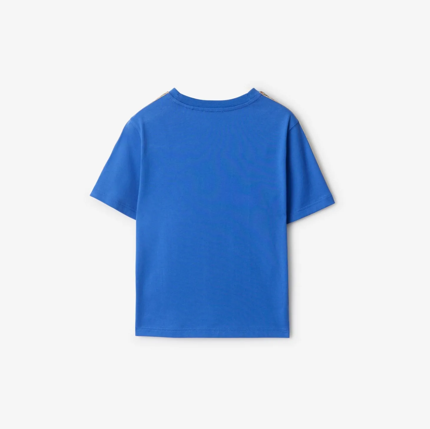 Check Trim Cotton T-shirt