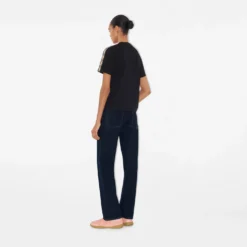 Check Trim Cotton T-shirt