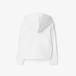 Check Trim Cotton Zip Hoodie