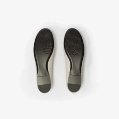 Check Trim Leather Robin Ballerinas