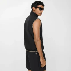 Check Trim Nylon Gilet