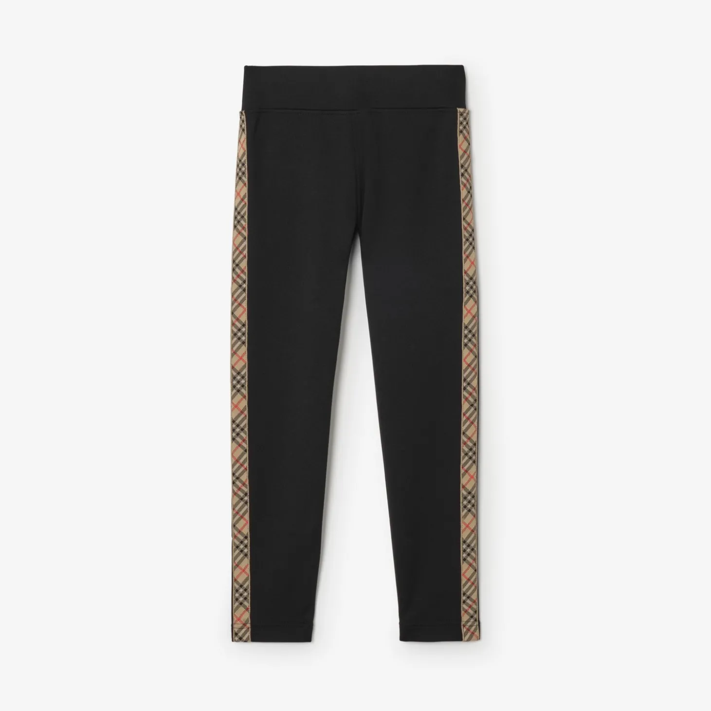 Check Trim Nylon Leggings