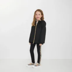 Check Trim Nylon Leggings