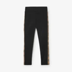 Check Trim Nylon Leggings