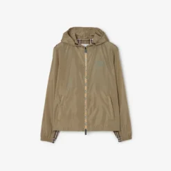 Check Trim Nylon Newport Hooded Jacket