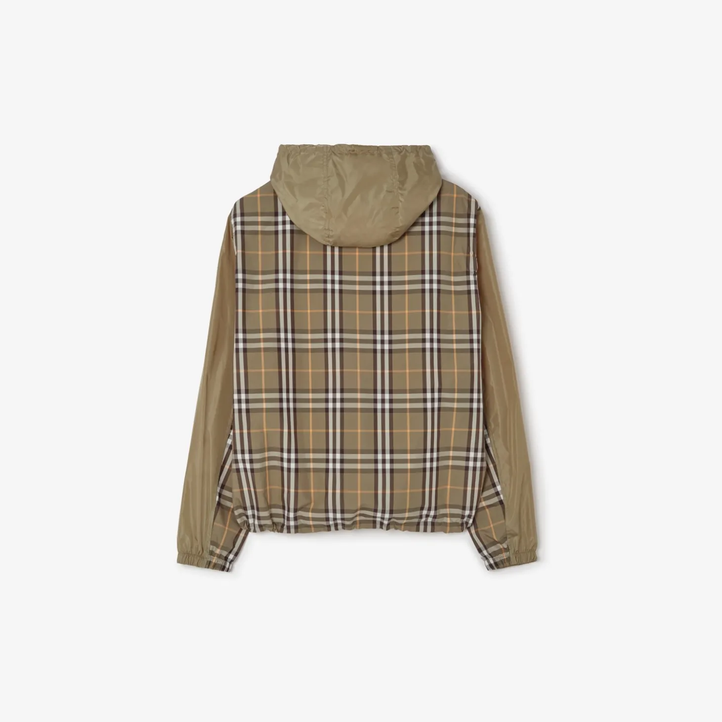 Check Trim Nylon Newport Hooded Jacket