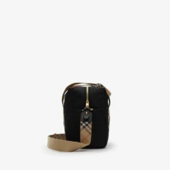Check Trim Quilted Nylon Baby Changing Bag